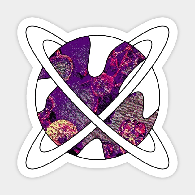 Lofi Planet Space Glitch Art Sticker by raspberry-tea